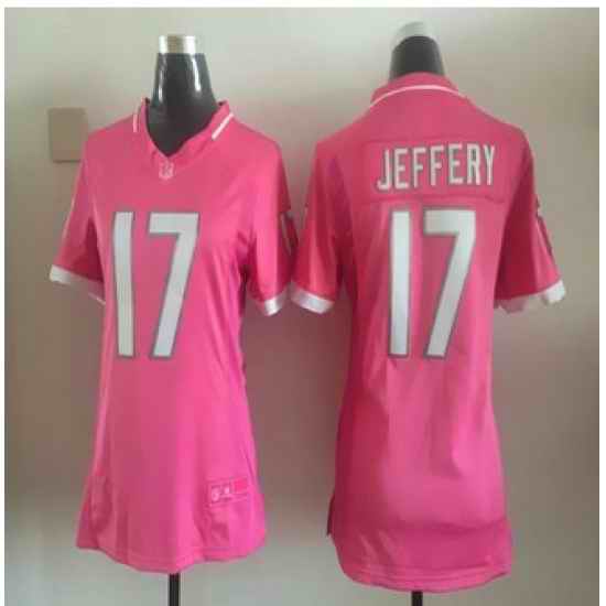 Women New Bears #17 Alshon Jeffery Pink NFL Elite Bubble Gum Jersey